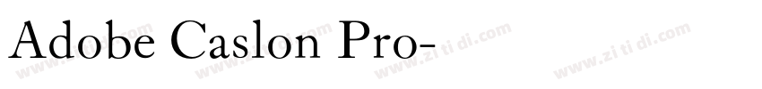 Adobe Caslon Pro字体转换